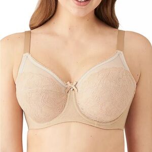 New Wacoal Retro Chic Full Figure Underwire Bra in Toast Size 36H